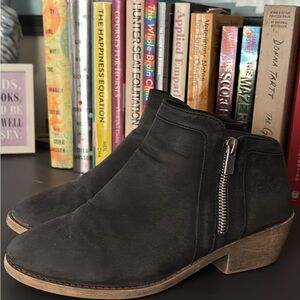 Maurices Black Ankle Booties with Zipper